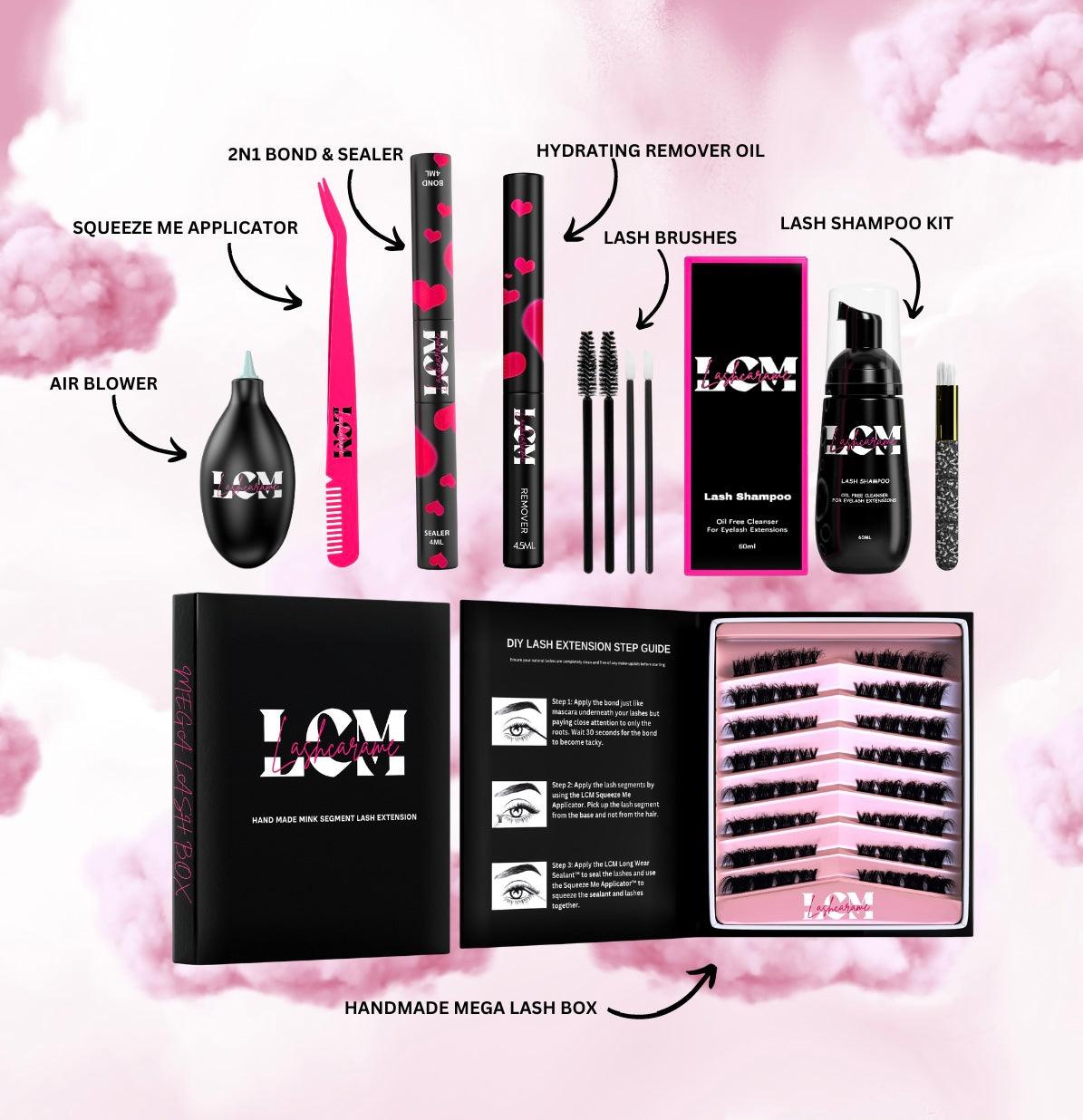 Lashcarame - Mega Luxe Kit + Lash Cleanser Kit - Lashcarame